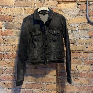 American Eagle washed out black jean jacket. Size small.